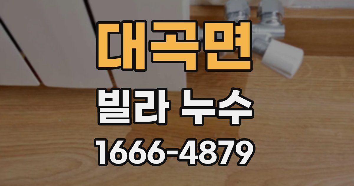 대곡면 빌라 누수