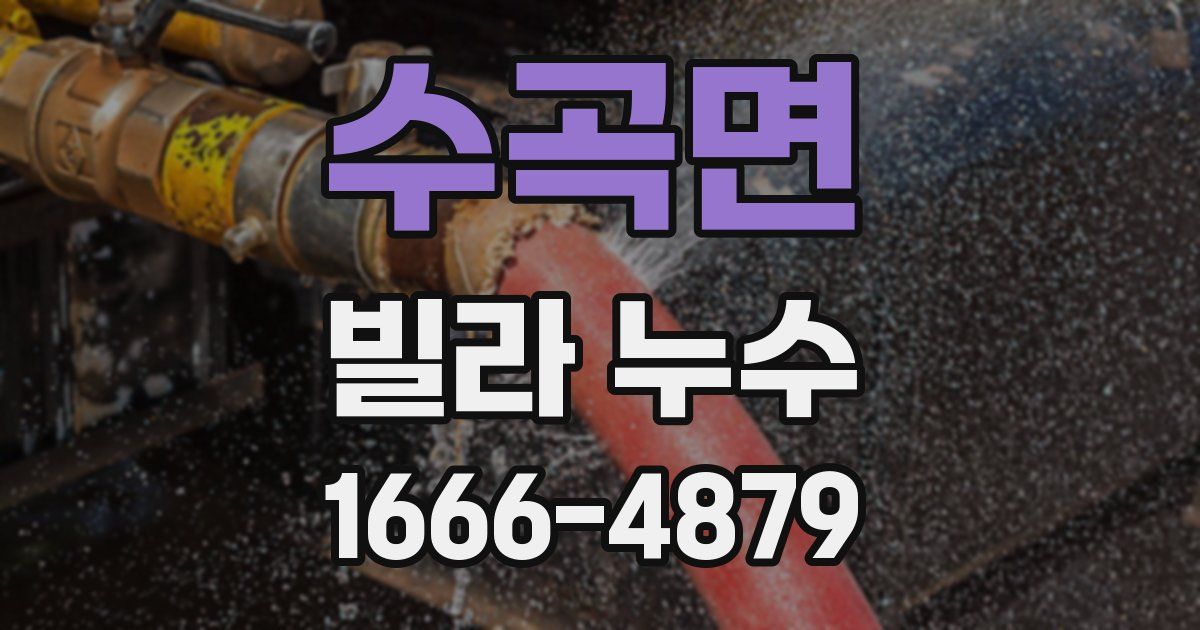수곡면 빌라 누수