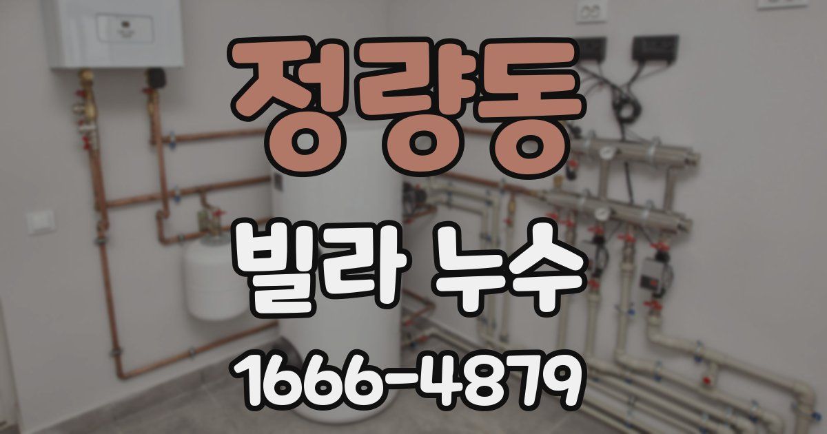 정량동 빌라 누수