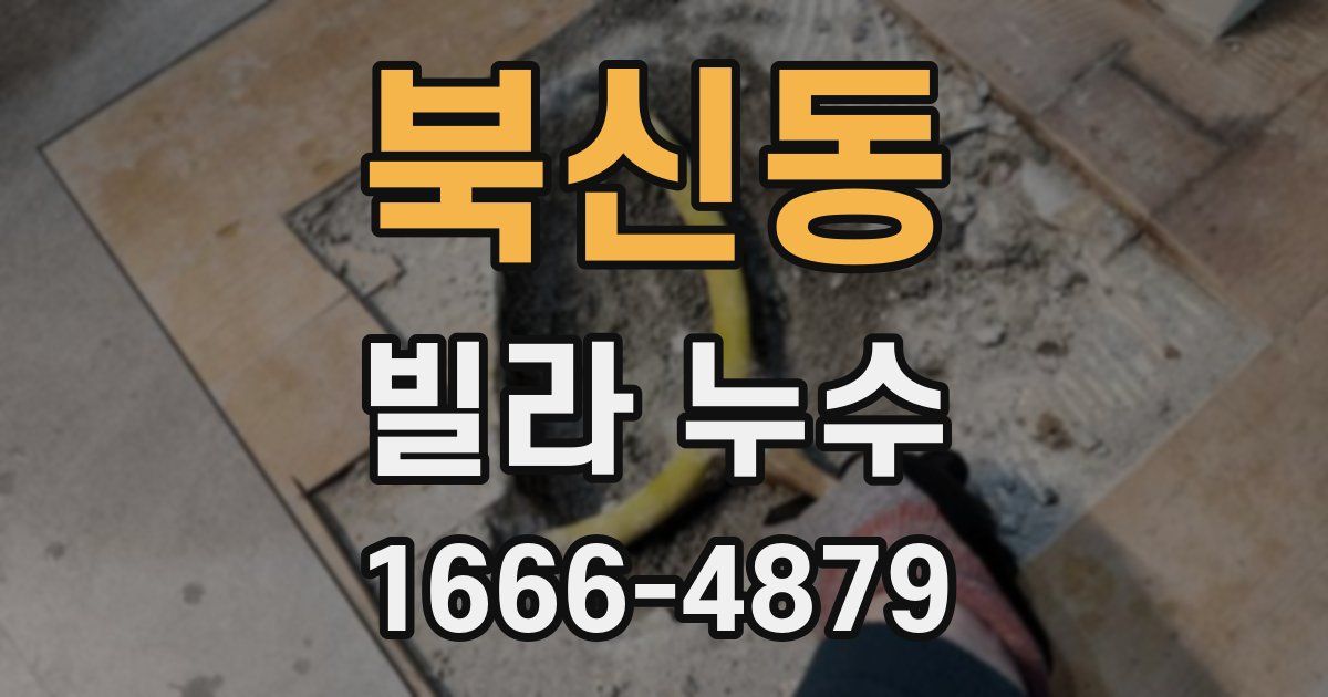 북신동 빌라 누수