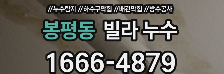 봉평동 빌라 누수