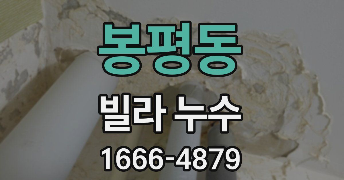 봉평동 빌라 누수