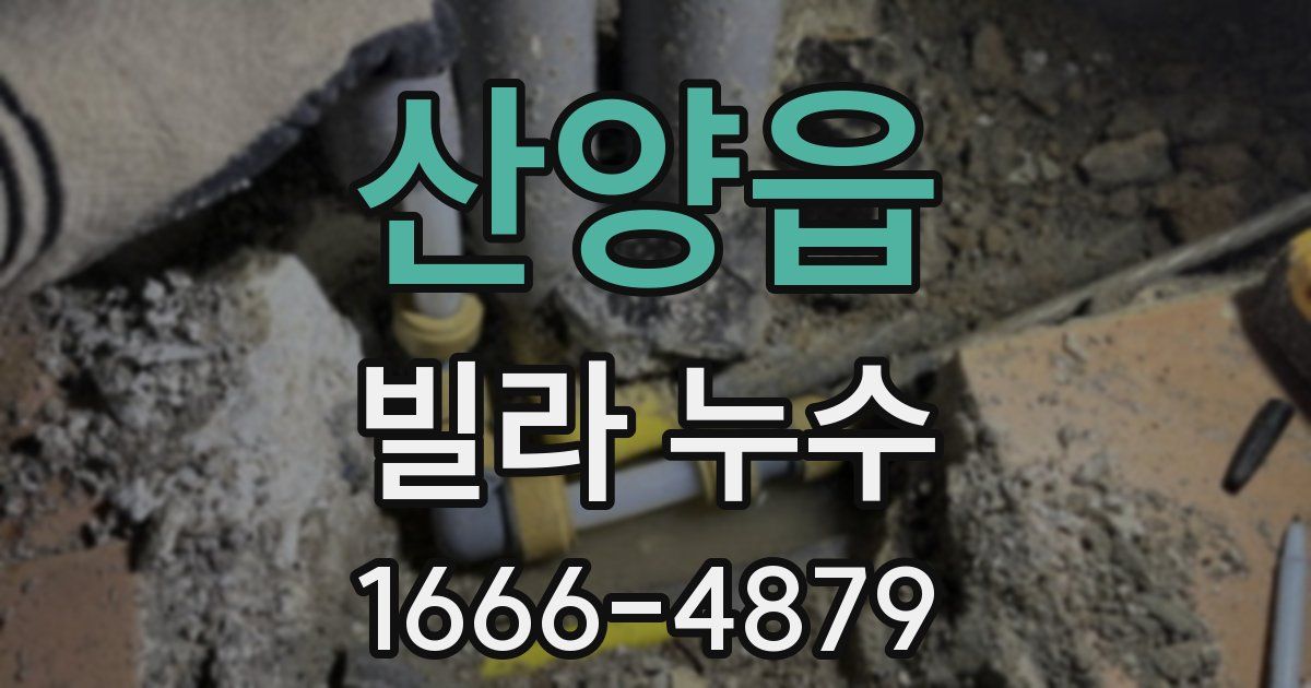 산양읍 빌라 누수
