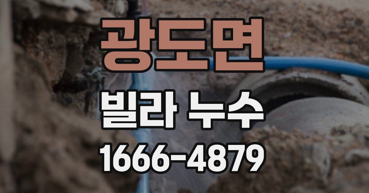 광도면 빌라 누수
