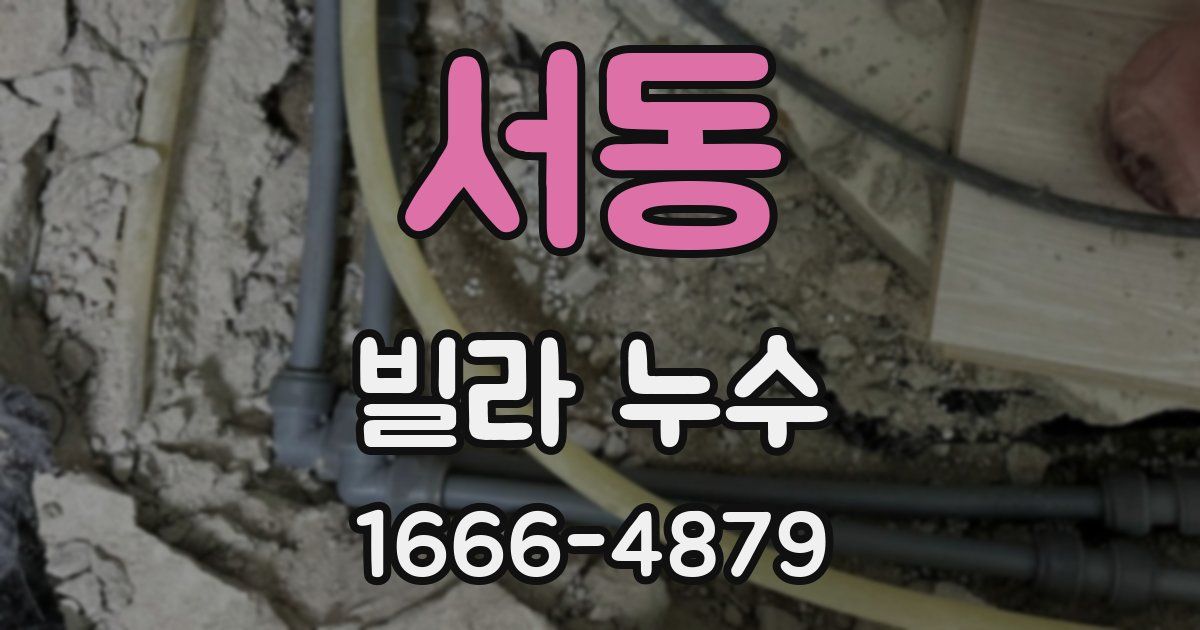 서동 빌라 누수