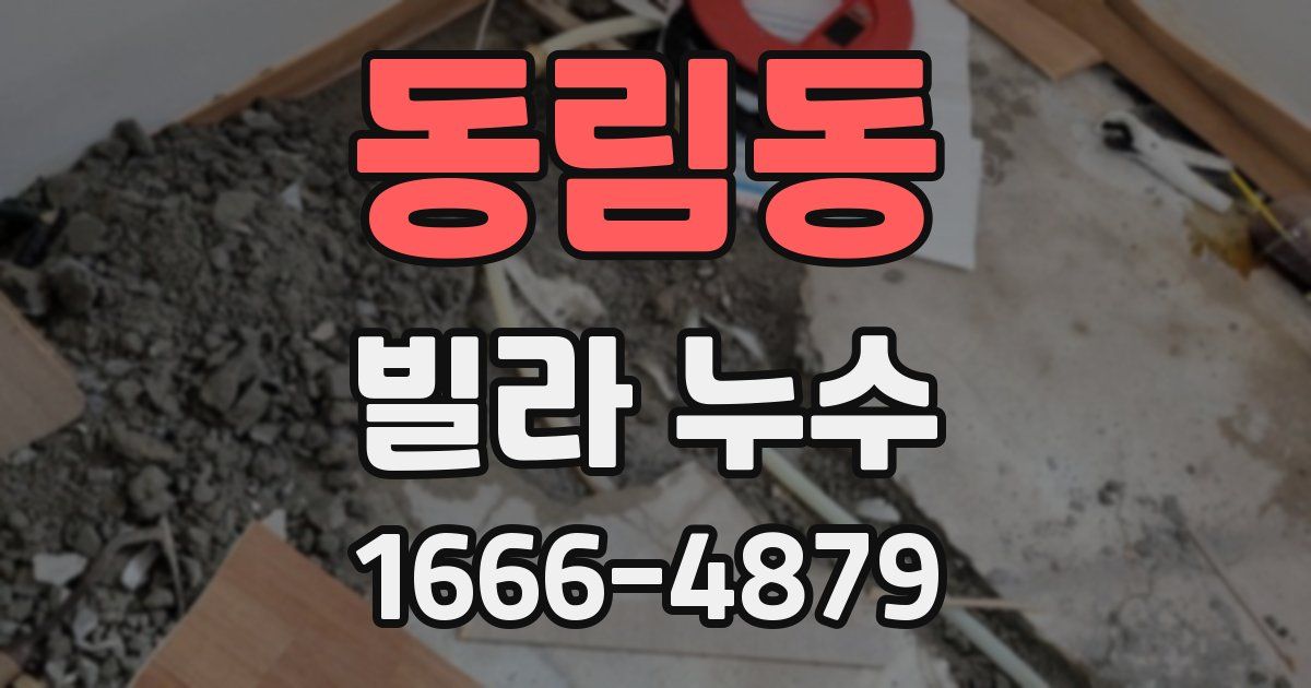 동림동 빌라 누수
