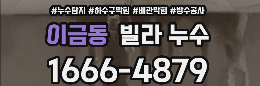이금동 빌라 누수