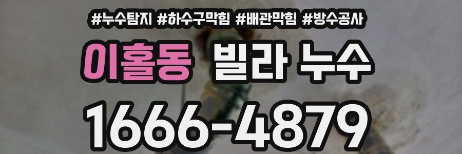 이홀동 빌라 누수