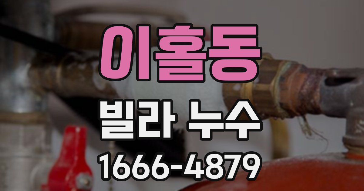 이홀동 빌라 누수