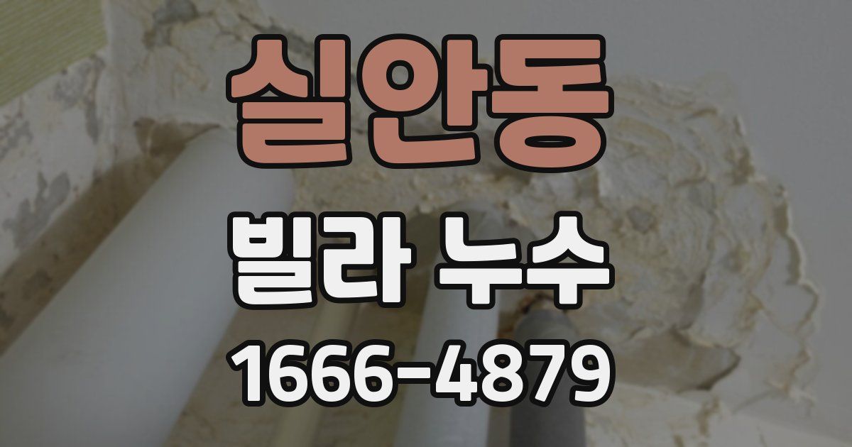 실안동 빌라 누수