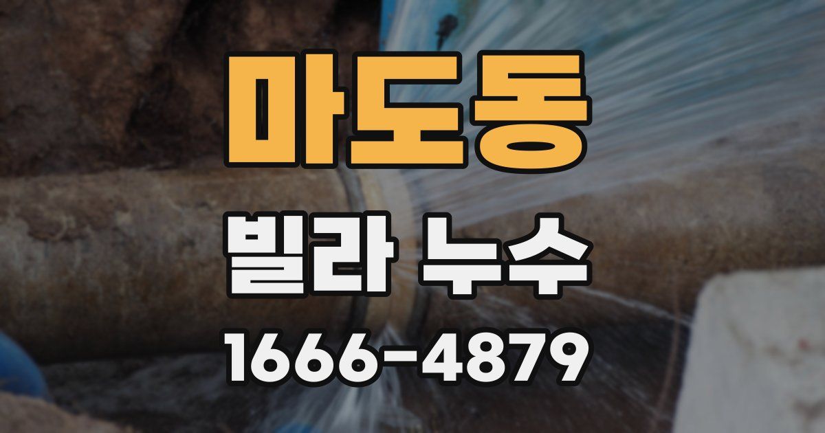 마도동 빌라 누수