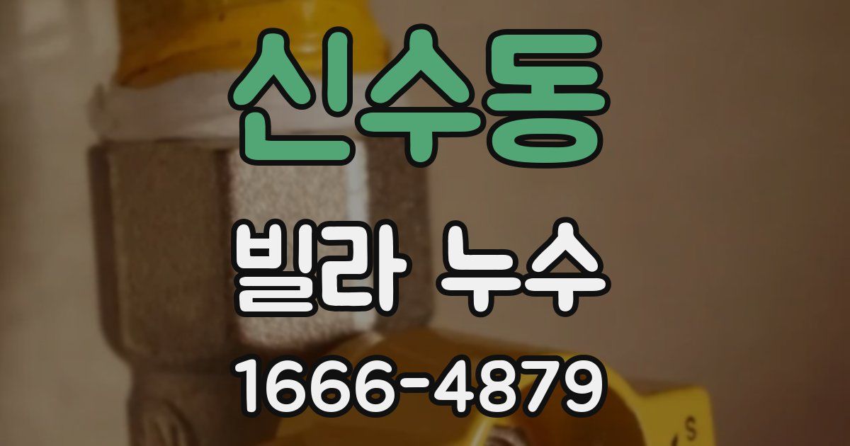 신수동 빌라 누수