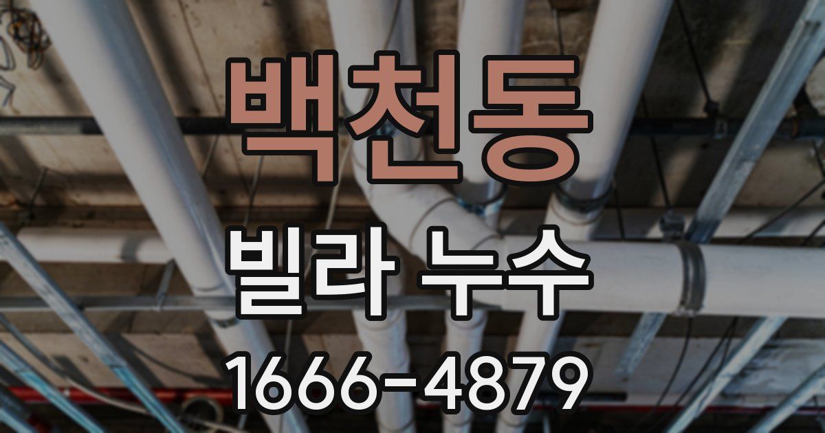 백천동 빌라 누수