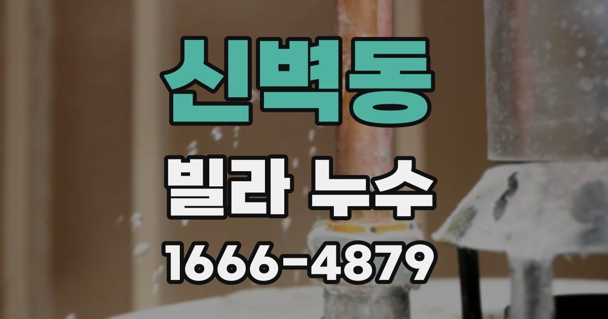 신벽동 빌라 누수