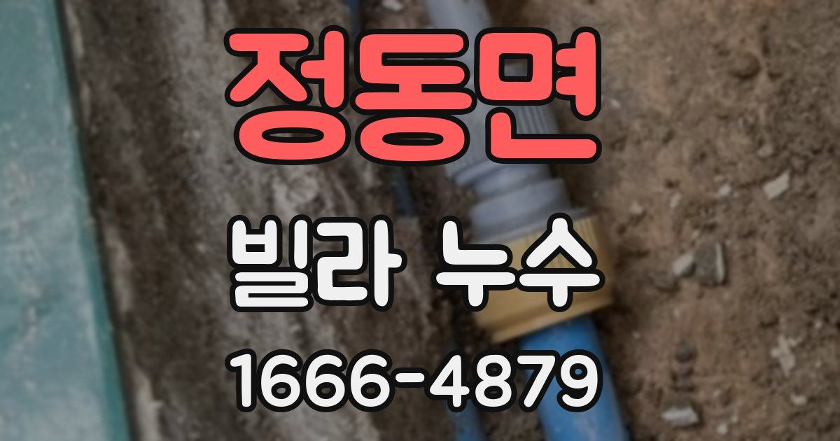 정동면 빌라 누수