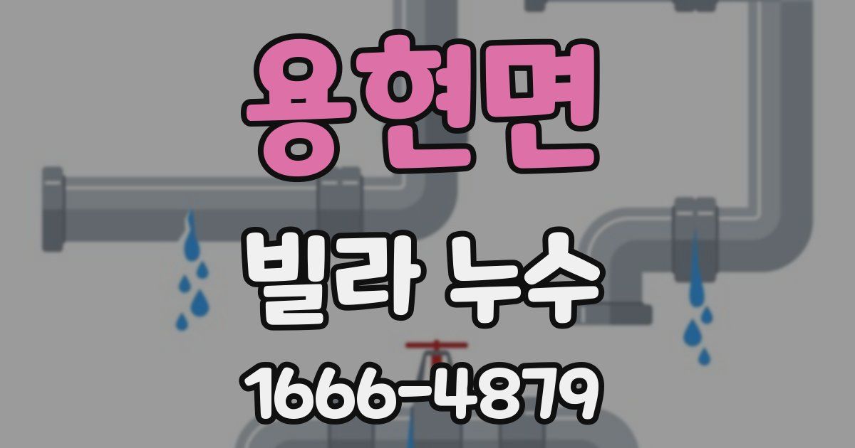 용현면 빌라 누수