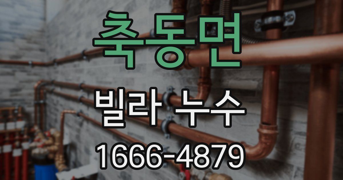 축동면 빌라 누수