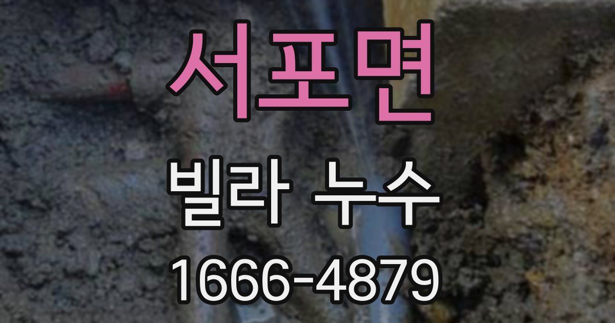 서포면 빌라 누수