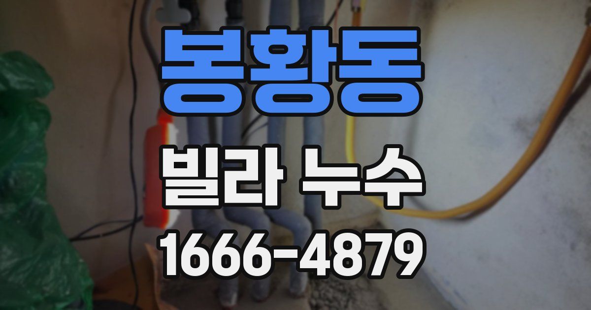 봉황동 빌라 누수