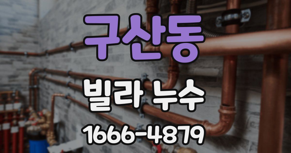 구산동 빌라 누수