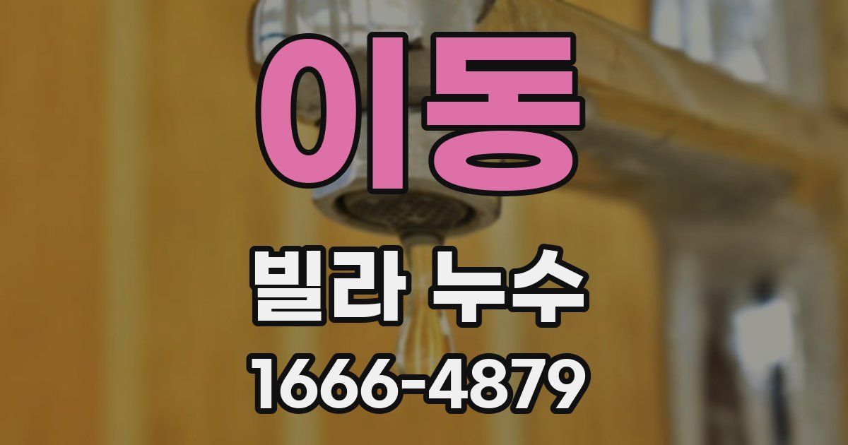 이동 빌라 누수
