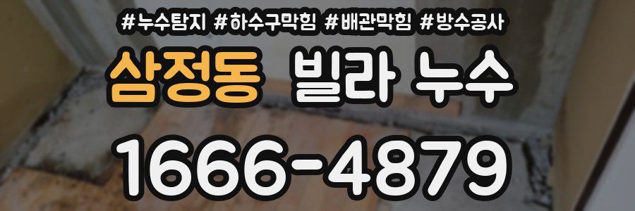 삼정동 빌라 누수