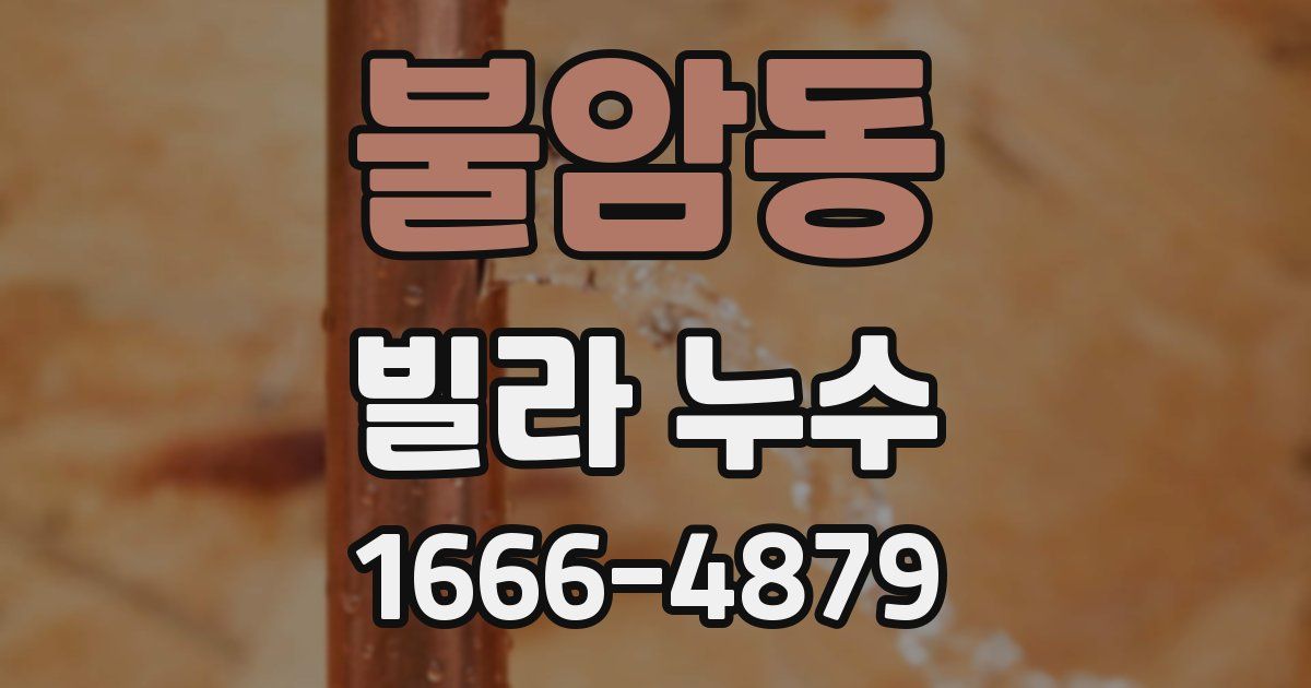 불암동 빌라 누수