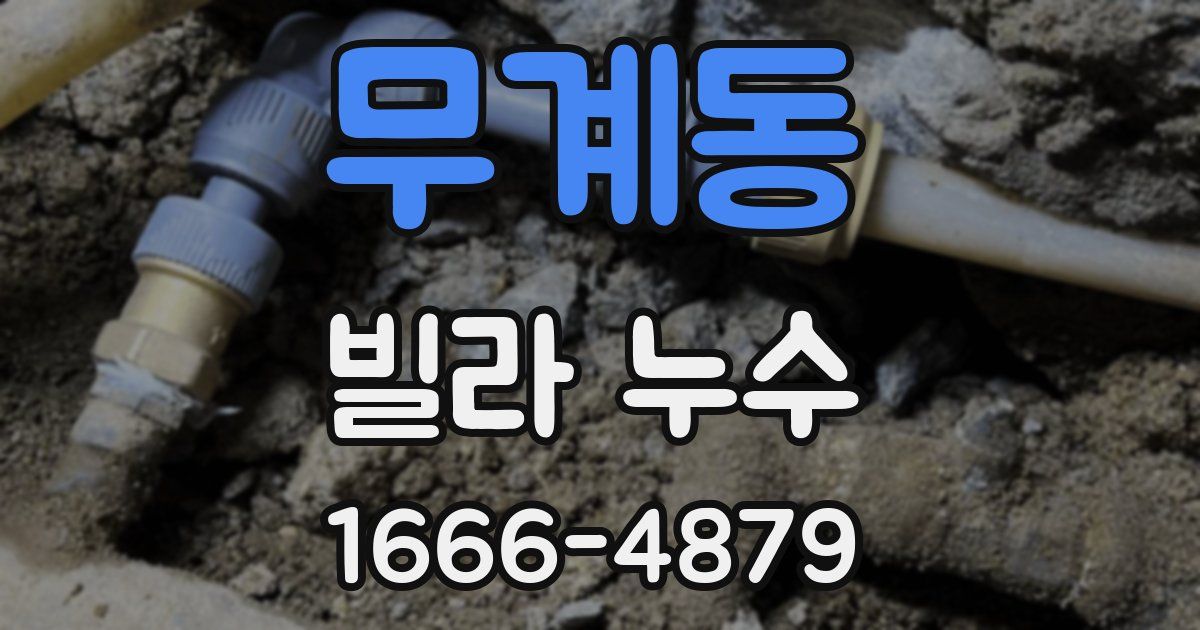 무계동 빌라 누수