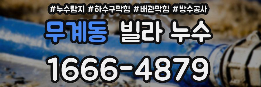 무계동 빌라 누수