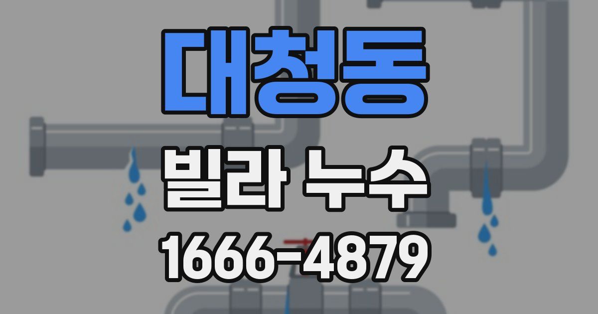 대청동 빌라 누수