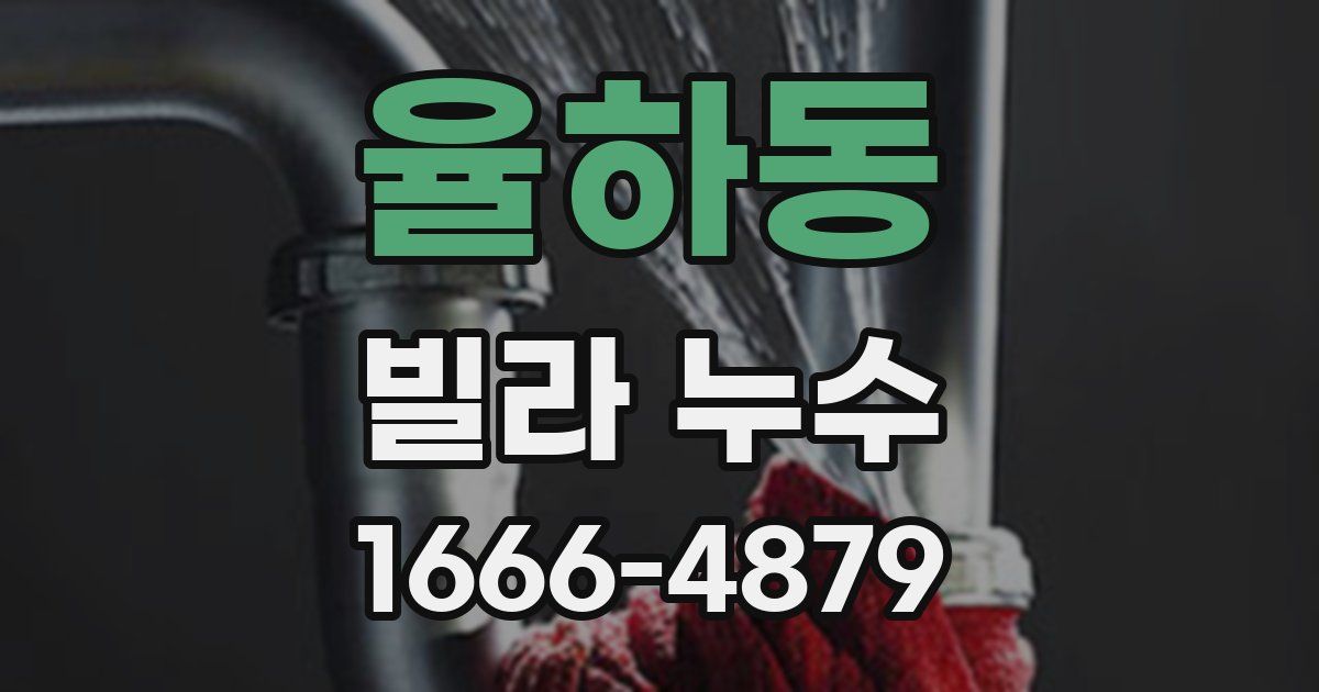율하동 빌라 누수