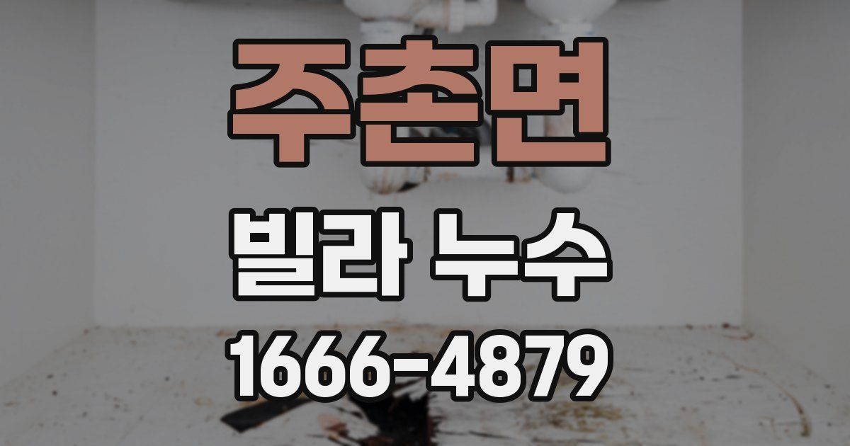 주촌면 빌라 누수