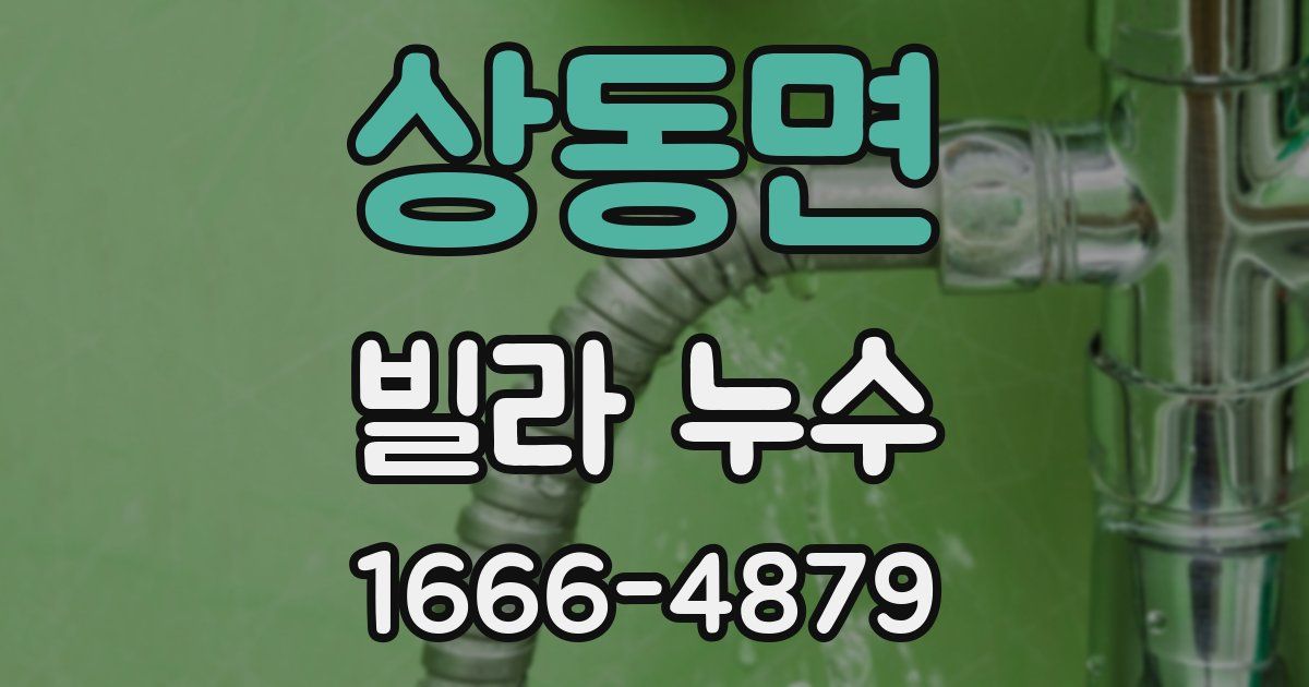 상동면 빌라 누수