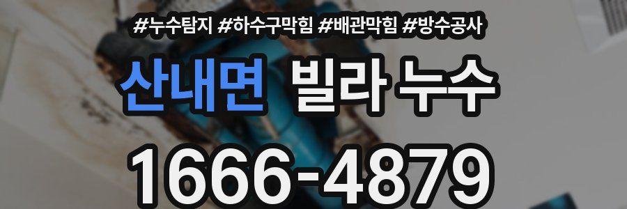 산내면 빌라 누수