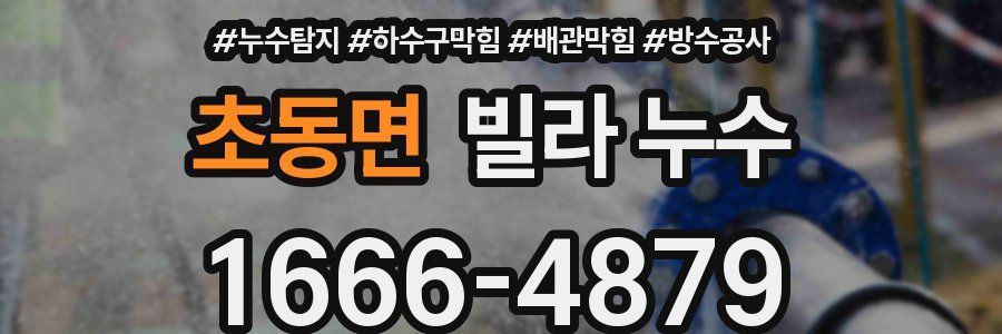 초동면 빌라 누수