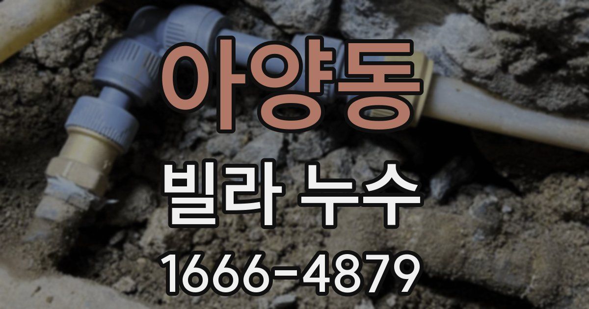 아양동 빌라 누수