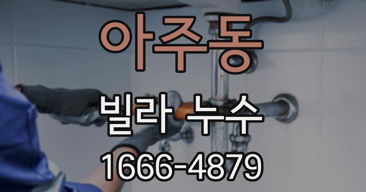 아주동 빌라 누수