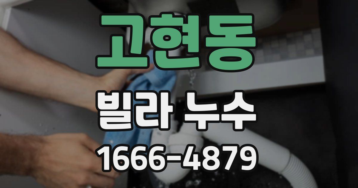 고현동 빌라 누수