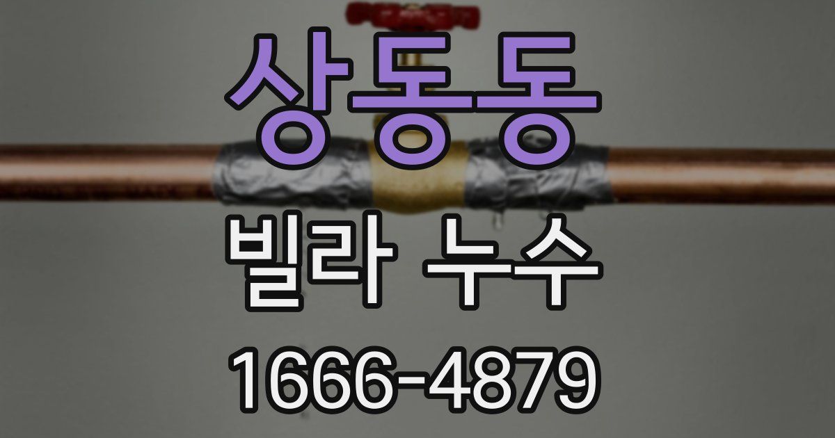 상동동 빌라 누수