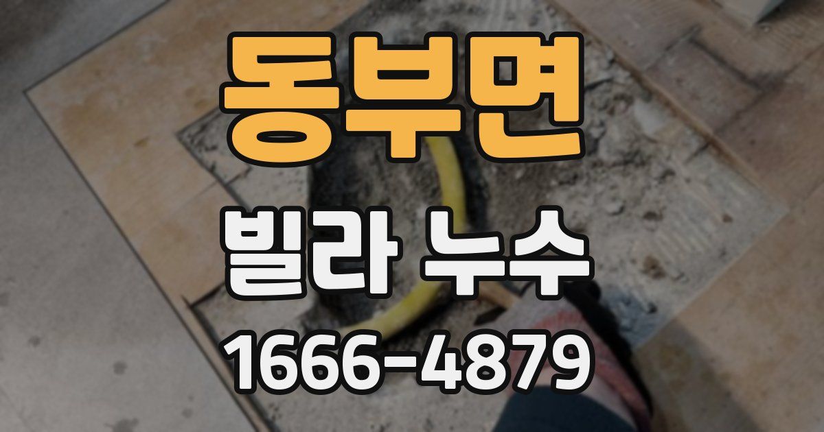 동부면 빌라 누수