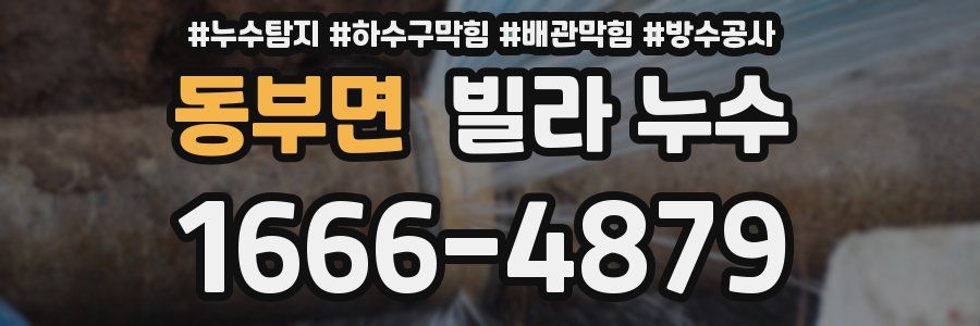 동부면 빌라 누수