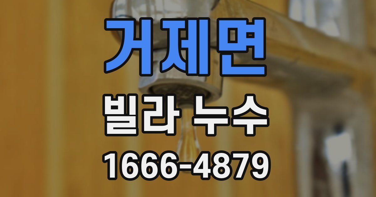 거제면 빌라 누수