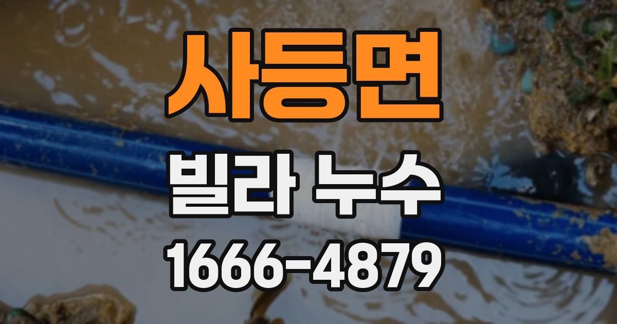 사등면 빌라 누수
