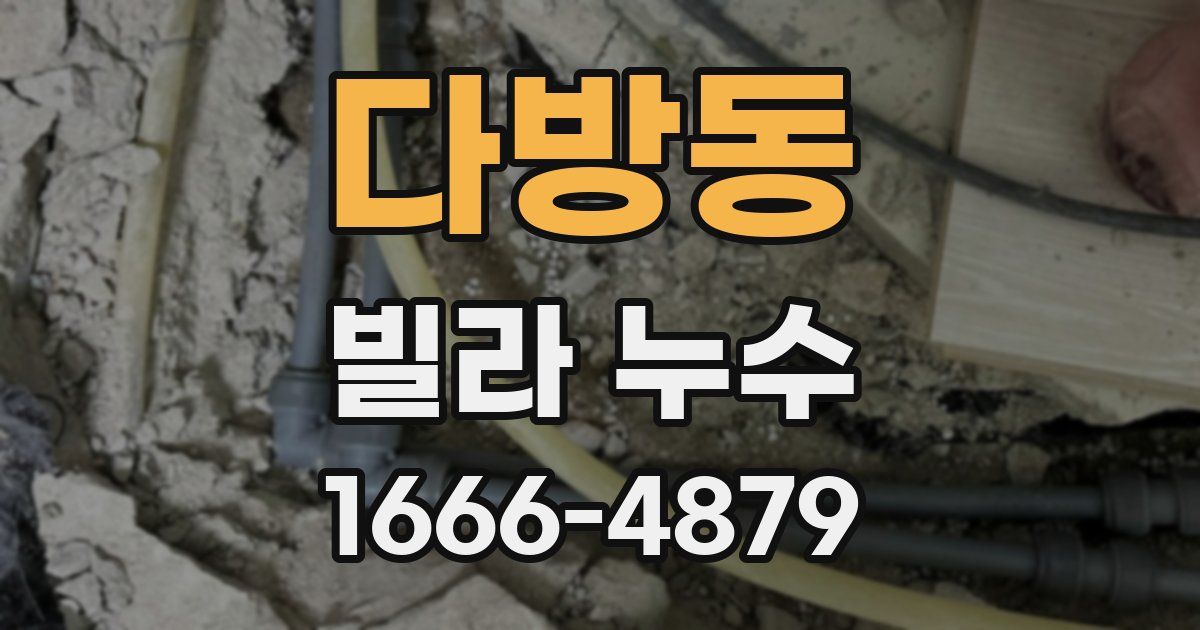 다방동 빌라 누수