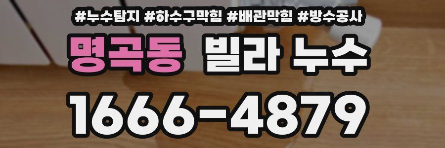명곡동 빌라 누수