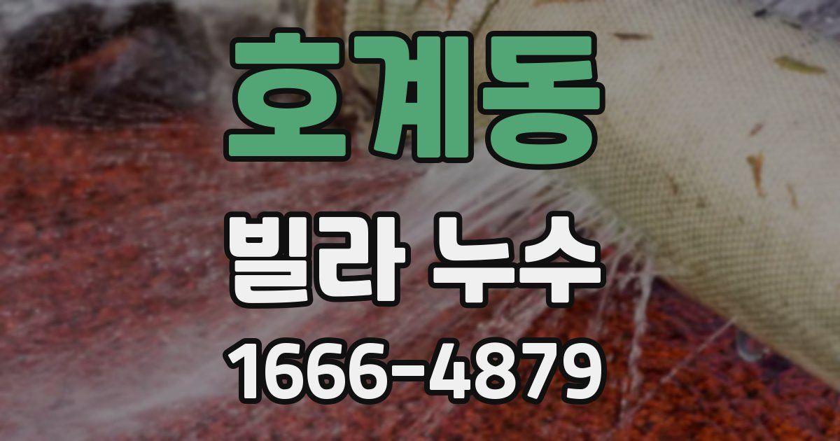 호계동 빌라 누수