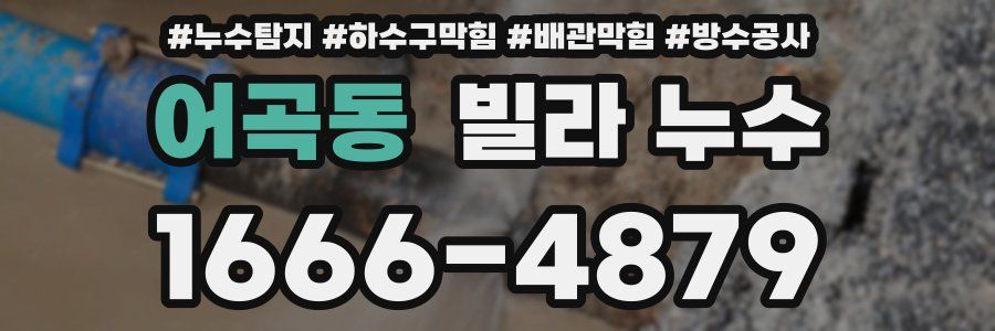 어곡동 빌라 누수