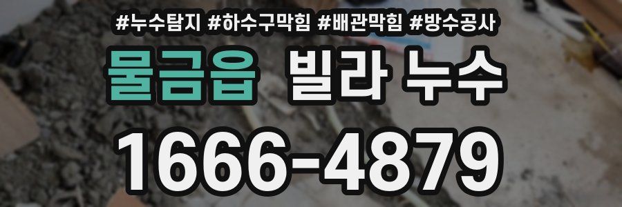 물금읍 빌라 누수
