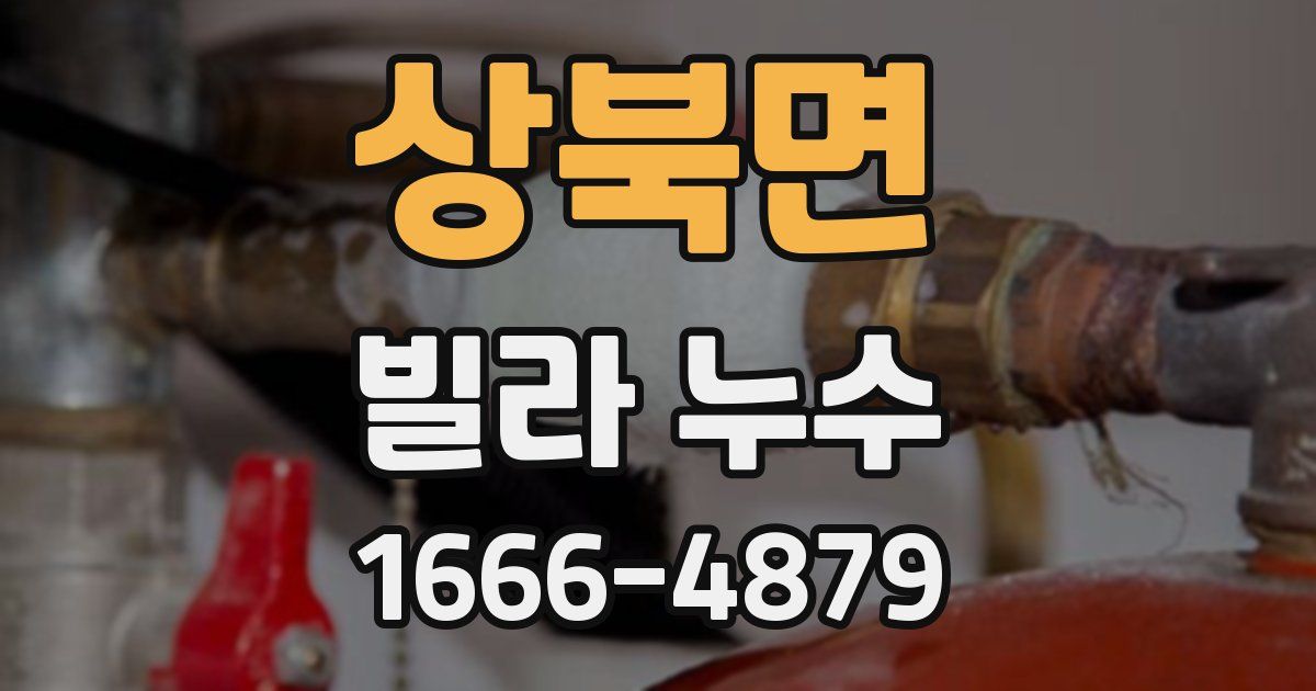 상북면 빌라 누수