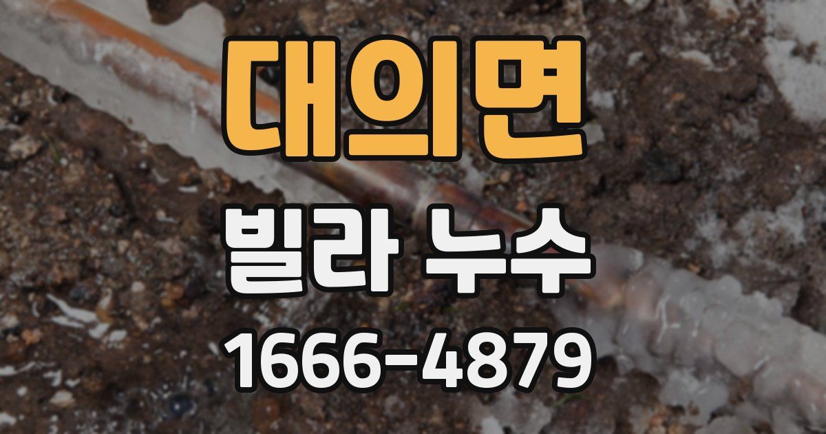 대의면 빌라 누수